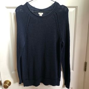 - J. Crew navy sweater